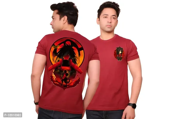 FACTALE The Uchiha Ghost Madara Printed Round Neck Cotton Regular Fit Tshirt for Men  Women's