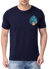 FACTALE Goku Saiyan Mode Printed Round Neck Cotton Regular Fit Tshirt for Men  Women's-thumb1