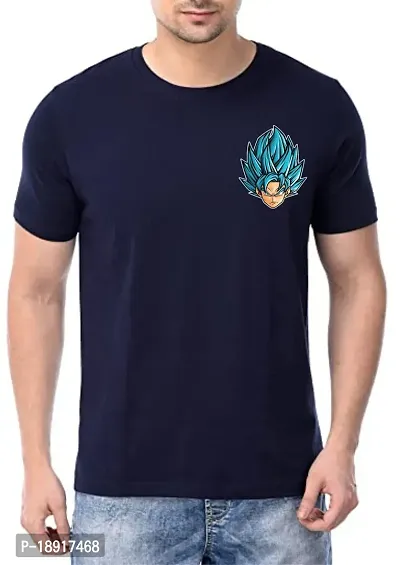 FACTALE Goku Saiyan Mode Printed Round Neck Cotton Regular Fit Tshirt for Men  Women's-thumb2