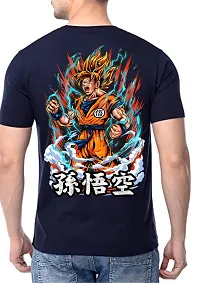 FACTALE Goku Saiyan Mode Printed Round Neck Cotton Regular Fit Tshirt for Men  Women's-thumb2