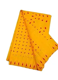Stylish Yellow Jamdani Saree With Blouse Piece For Women-thumb1