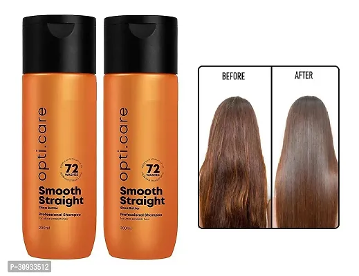 OPTI. Hair straight shampoo 200ml for man, women pack of 02