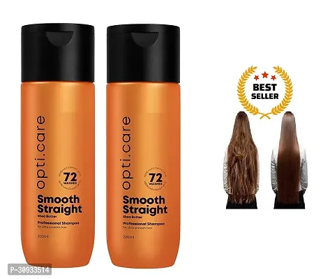 opti , smooth straight hair shampoo 200ml pack of 02 combo-thumb0