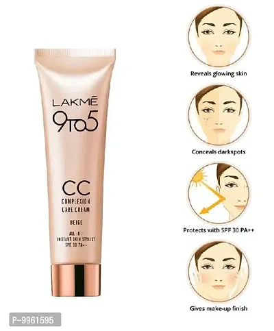 9 to 5 CC Cream, 01 - Beige, Light Face Makeup with Natural Coverage, SPF 30 9g _01-thumb0