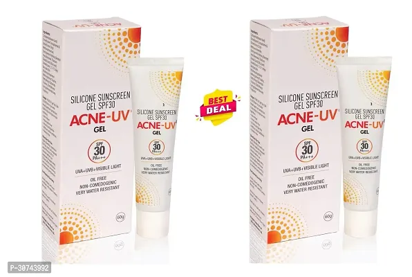 #get pack of 2 silicon sunscreen acne  uv face gel spf 30pa+++