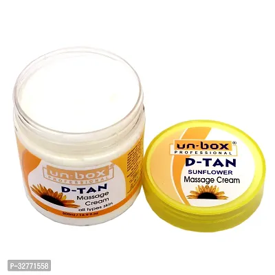 Unbox Professional D-TAN Sunflower Massage Cream All Type Skin 500ml (pack of 1)-thumb2