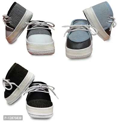 Tavish Baby Boy's and Girl's Canvas Shoes with Super High Grade Material (3-12 Months) - Pair of 3