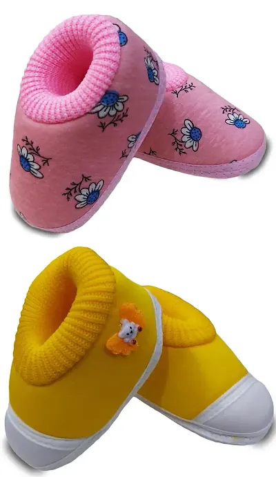 Tavish Candy Baby Boy's and Girl's Canvas Shoes with Anti-Slip Sole (3-12 Months) - Pair of 2