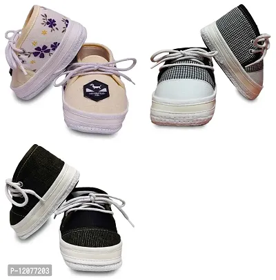Tavish Baby Boy's and Girl's Canvas Shoes with Super High Grade Material (3-12 Months) - Pair of 3