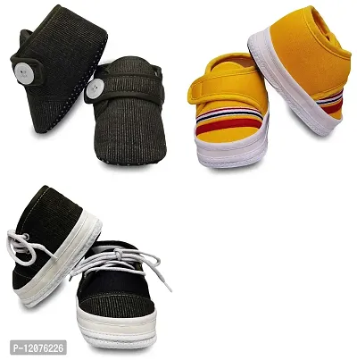 Tavish Baby Boy's and Girl's Canvas Shoes with Super High Grade Material (3-12 Months) - Pair of 3-thumb0