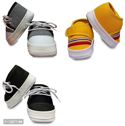 Tavish Baby Boy's and Girl's Canvas Shoes with Super High Grade Material (3-12 Months) - Pair of 3-thumb0