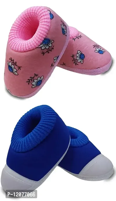 Tavish Candy Baby Boy's and Girl's Canvas Shoes with Anti-Slip Sole (3-12 Months) - Pair of 2