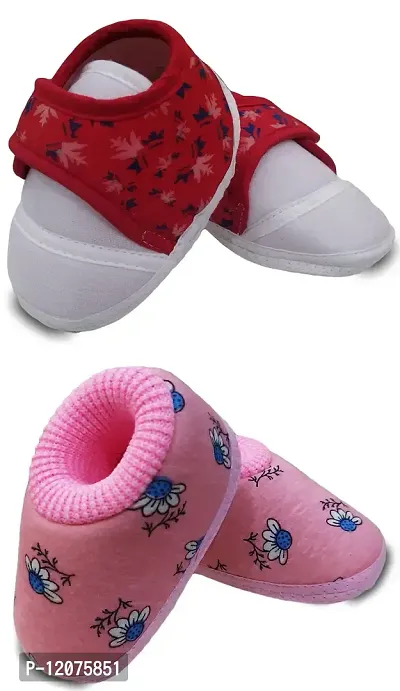 Tavish Candy Baby Boy's and Girl's Canvas Shoes with Anti-Slip Sole (3-12 Months) - Pair of 2