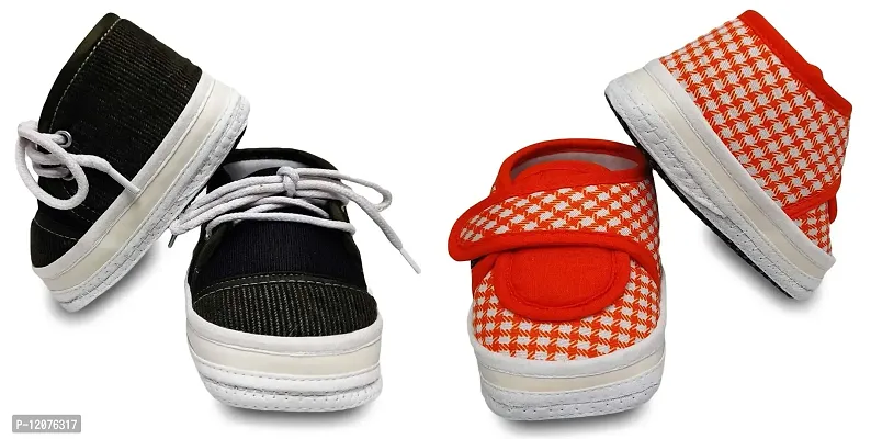 Tavish Baby Boy's and Girl's Canvas Shoes with Super High Grade Material (3-12 Months) - Pair of 2