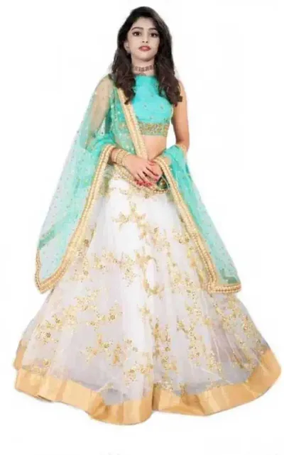 Embroidered Girls Wedding Wear Semi Stitched Lehenga Choli