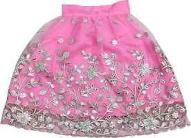 Girls Baby Pink Net Designer Wedding Wear Full Stitched Lehenga Choli_(Suitable To 3-7 Years Girls)-thumb2