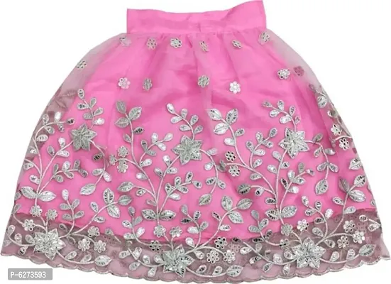 Girls Baby Pink Net Designer Wedding Wear Full Stitched Lehenga Choli_(Suitable To 3-7 Years Girls)-thumb3