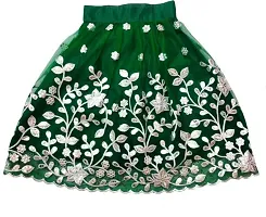 Girls Green Net Latest Designer Party Wear Full Stitched Lehenga Choli_(Its Comfortable To 3-7 Years Girls)-thumb2