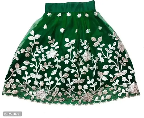 Girls Green Net Latest Designer Party Wear Full Stitched Lehenga Choli_(Its Comfortable To 3-7 Years Girls)-thumb3