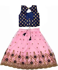 Baby Pink Net Embroidered Gorgeous Girls Designer Stitched Lehenga Choli_(Suitable To 3-8 Years Girls)-thumb1