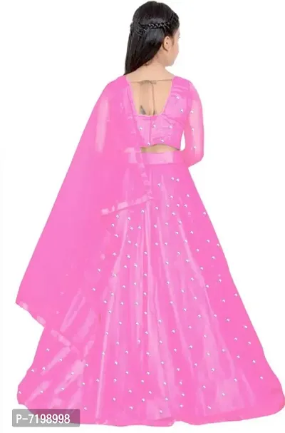 Baby Pink Net Embroidered Latest Designer Party Wear Semi Stitched Lehenga Choli_(Suitable To 3-15 Years Girls)Free Size-thumb2