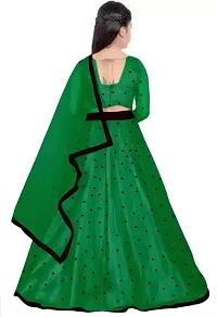 Girls Green Net Embroidered Traditional Semi Stitched Lehenga Choli_(Suitable To 3-15 Years Girls)Free Size-thumb1