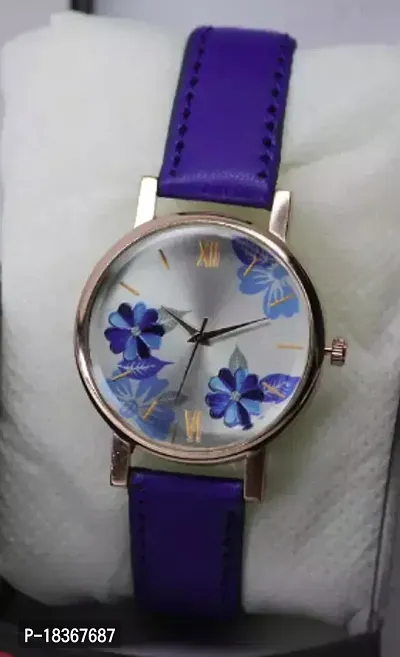 Stylish Multicoloured Synthetic Leather Analog Watches For Women