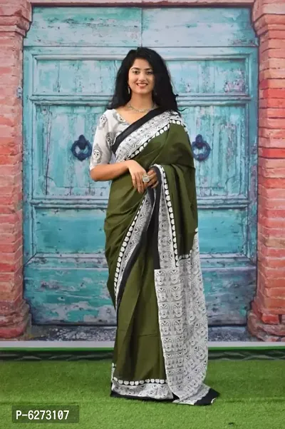 Classic Cotton Printed Saree with Blouse piece