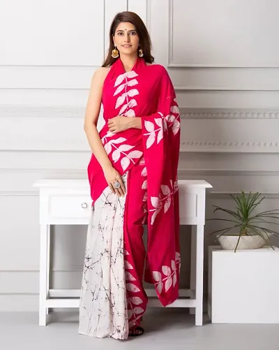 Best Selling Cotton Printed Sarees With Blouse Piece