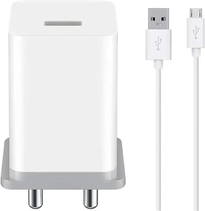 5W to 18W Charger for vivo T1x / T 1 x Charger Original Adapter Like Wall Charger | Mobile Charger | Fast Charger | Android USB Charger With 1 Meter USB Type C Charging Data Cable (2.4 Amp, TOC8, White)