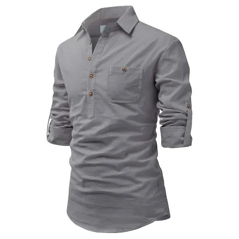 Reliable Solid Short Length Kurta For Men