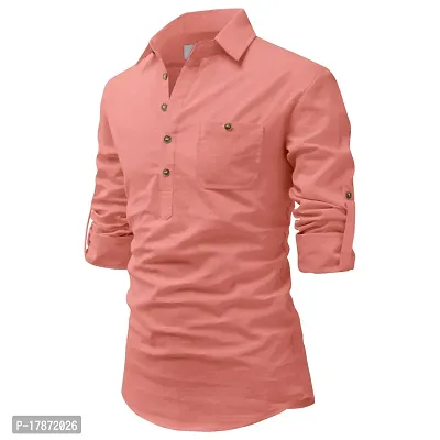 cotton kurta peach