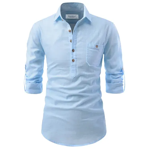 EDINWOLF Men Cotton Blend Collar Kurta with Pocket