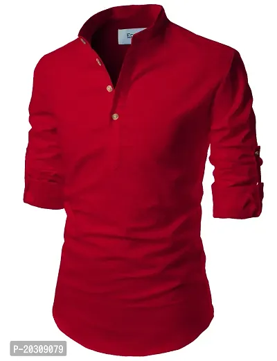 Classic Cotton Solid Short Kurta for Men