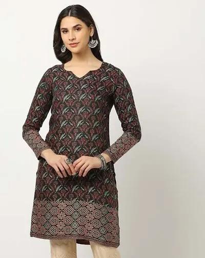 Stylish Cotton Printed A-Line Kurtis