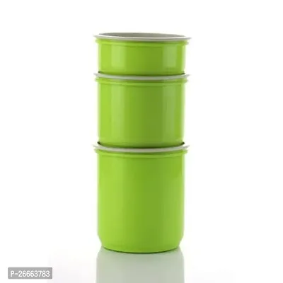 Machak Round Plastic Containers Set for Kitchen with Lid Airtight, Set of 6 (1250ml) (Chartreuse)-thumb4