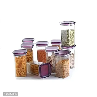 Machak Air Tight Containers Plastic Boxes For Storage Kitchen Container Set, 1100ml (19x10x10 cm) (Purple, 10 Pcs)-thumb3