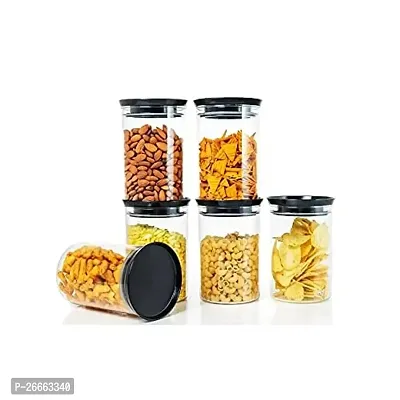 Machak Xcllent Container Set for Kitchen Airtight, Unbreakable, 900ml (10 Pcs) (Black)-thumb3