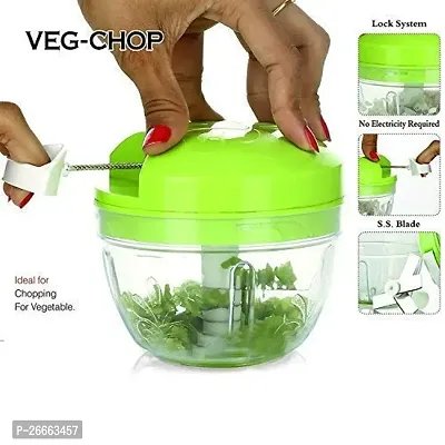 Machak Mini Handy Smart Vegetable Chopper, Green-thumb2