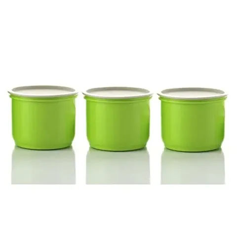 Machak Round Plastic Containers Set for Kitchen with Lid Airtight, Set of 3 (1250ml)