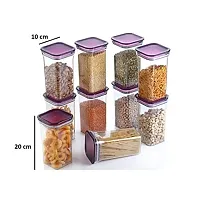 Machak Plastic Unbreakable Air Tight Food Storage Jar Kitchen Container Set (Purple, 20 Pc)-thumb2