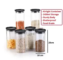 Machak Xcllent Containers Set for Kitchen Airtight Container Set, Unbreakable, Black-thumb1