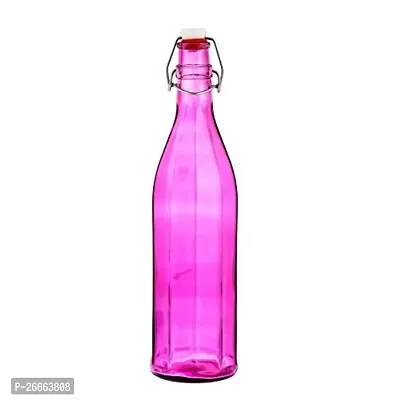 Machak Colhexa Glass Bottles With Cork 1litre, Kitchen Decoration (Purple, 1)