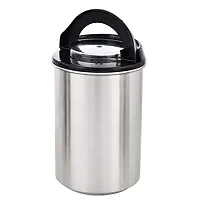 Slings Steel Airtight Containers Set for Kitchen Storage, 1200ml, Set of 2 (Black)-thumb2