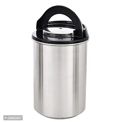 Slings Steel Airtight Containers Set for Kitchen Storage, 1200ml, Set of 2 (Black)-thumb3