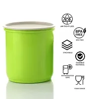 Machak Round Plastic Containers Set for Kitchen with Lid Airtight, Set of 3 (1250ml) (Chartreuse)-thumb3