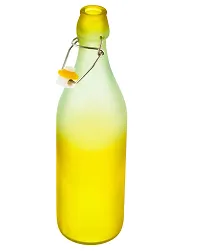 Machak Frosted Colorful Glass Water Bottles For Kitchen Fridge Home Decor 1 litre-thumb2