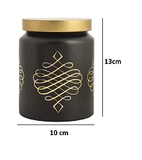 MACHAK Glaze Printed Round Glass Jar Set for Kitchen Storage with Golden Lid (1)-thumb1