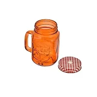 Machak Mason Glass Jar Mug with Handle 500ml - Multicolor (2)-thumb2