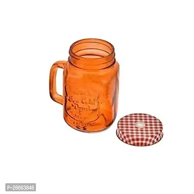 Machak Mason Glass Jar Mug with Handle 500ml - Multicolor (2)-thumb3